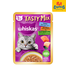 Whiskas Adult Tasty Mix Chicken with Salmon and Wakame Seaweed in Gravy WCF 70g (14 pouches)