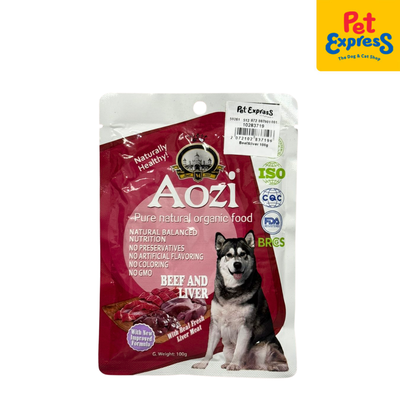 Aozi Beef and Liver Wet Dog Food 100g (15 pouches)