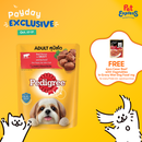 Pedigree Adult Beef in Gravy Wet Dog Food 80g (12 pouches)