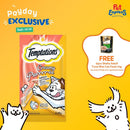 Temptations Creamy Puree Salmon and Cheese Cat Treats 48g