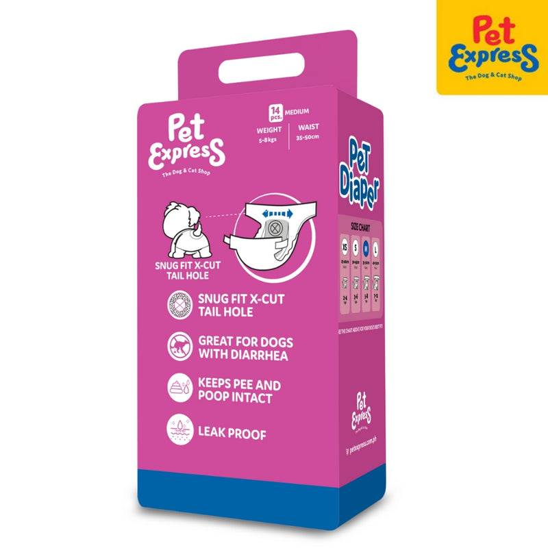 Pet Express Premium Pet Diapers Medium 14s C-02