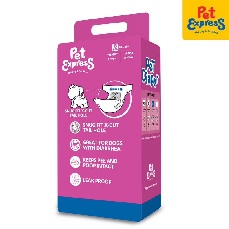 Pet Express Premium Pet Diapers Teal Medium 14s C-02