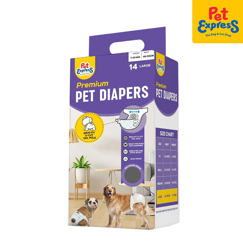 Pet Express Premium Pet Diapers Teal 14s C-02