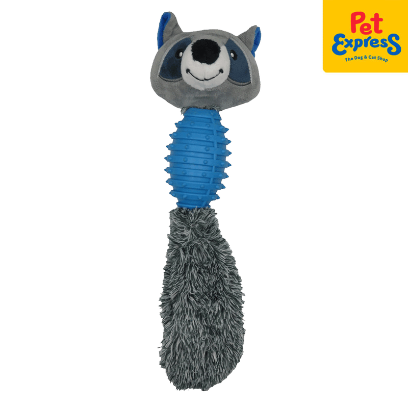 Approved Head Fox with Teether Baseball Pet Toy Blue SCYB35