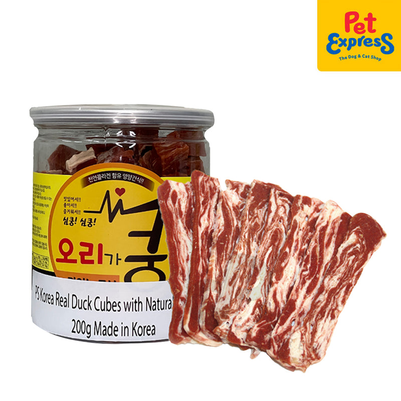 PS Korea Real Duck Cubes Dog Treats 200g
