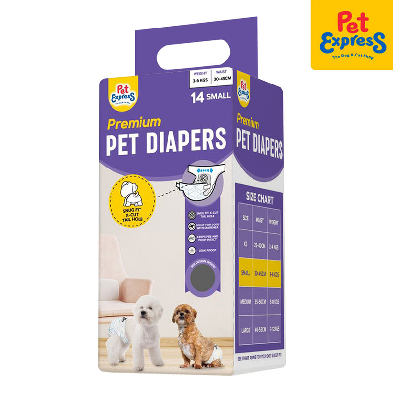 Pet Express Premium Pet Diapers Brown 14s L-02