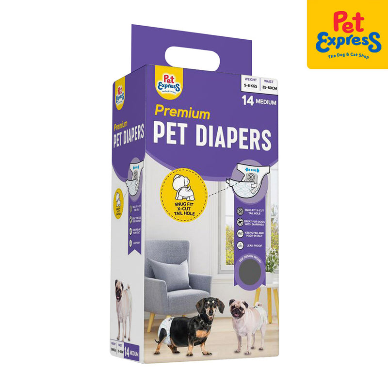 Pet Express Premium Pet Diapers Brown 14s L-02