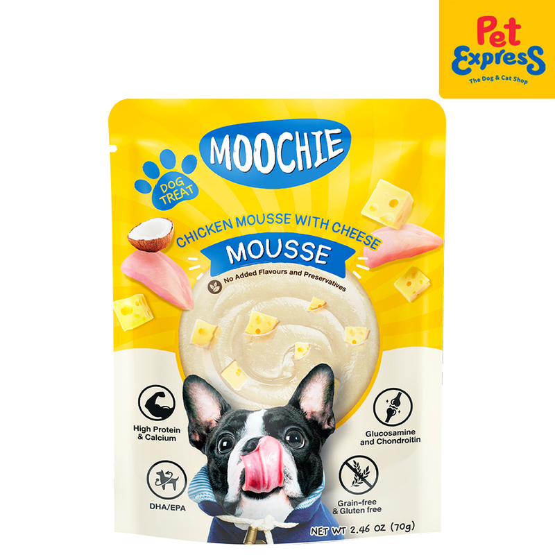 Moochie Chicken Mousse with Cheese Dog Treats 70g