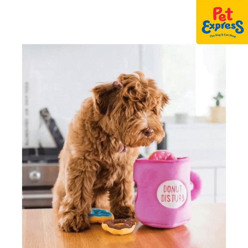Zippy Paws Burrow Coffee and Donuts Plush Dog Toy