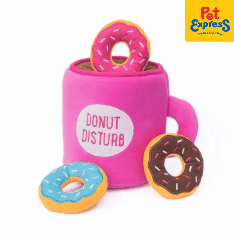 Zippy Paws Burrow Coffee and Donuts Plush Dog Toy
