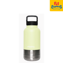 Porta Water Bottle with Detachable Pet Bowls Pet Feeder Lime Green 32oz