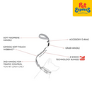 EzyDog Zero Shock Dog Leash 25 inches Corduroy