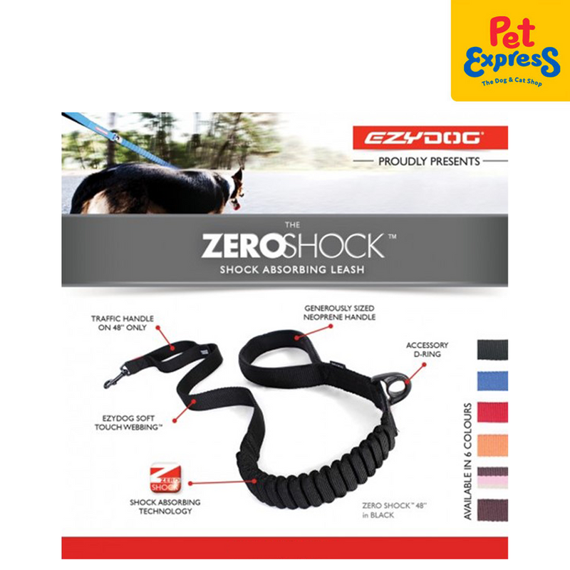 EzyDog Zero Shock Dog Leash 48 inches Corduroy