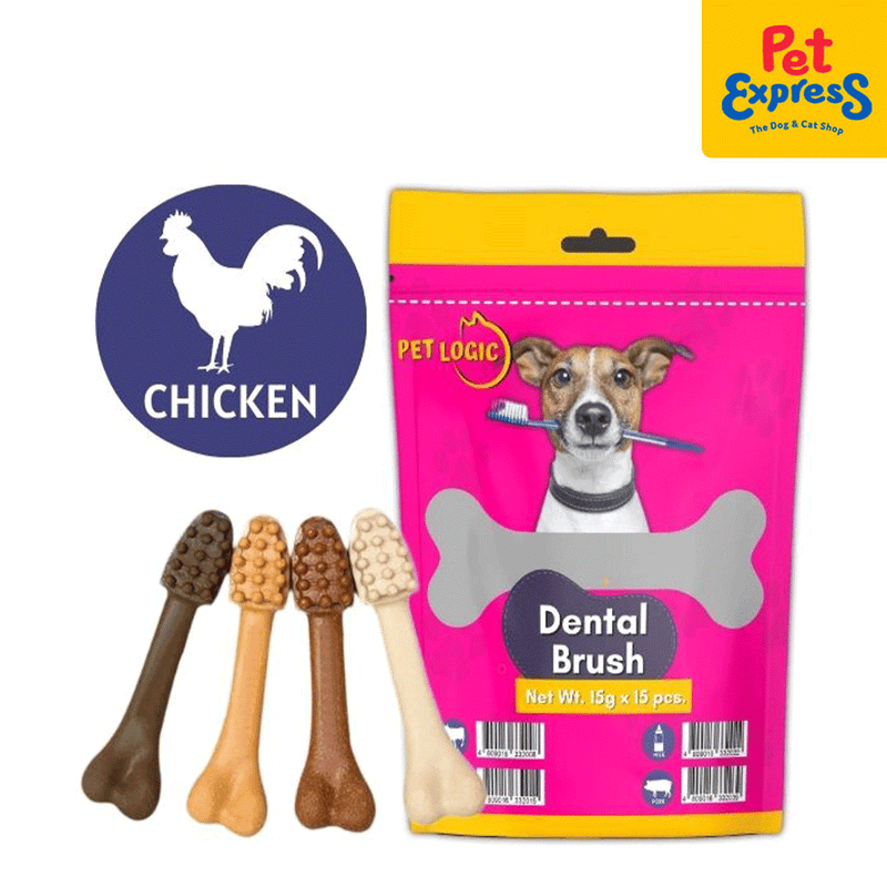 Pet Logic Dental Brush Chicken Dog Treats 15g