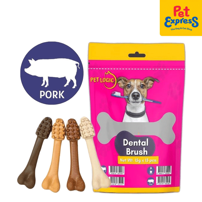 Pet Logic Dental Brush Pork Dog Treats 15g