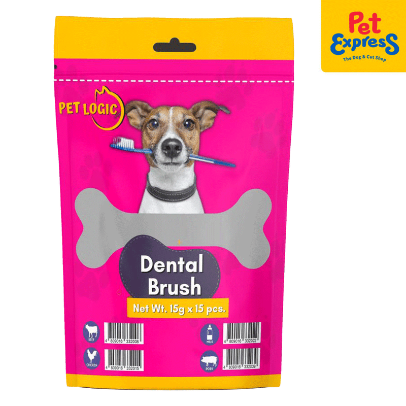 Pet Logic Dental Brush Pork Dog Treats 15g