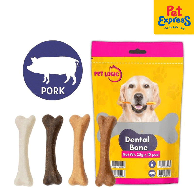 Pet Logic Dental Bone Pork Dog Treats 25g