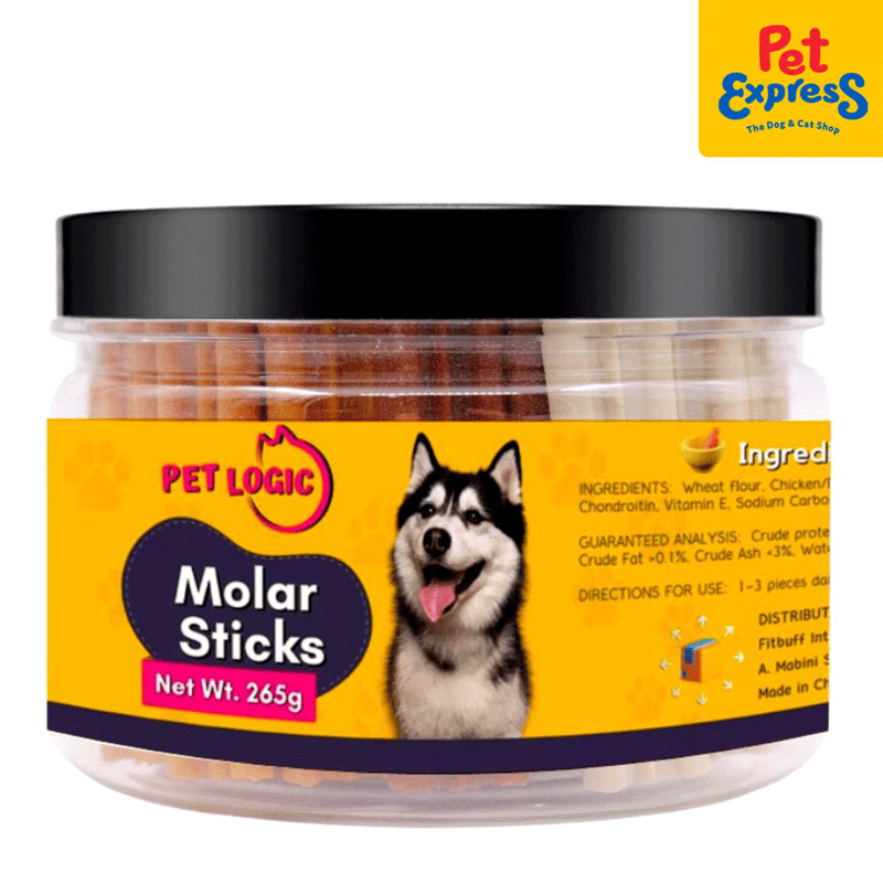 Pet Logic Molar Sticks Beef Dog Treats 265g