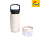 Porta Water Bottle with Detachable Pet Bowl Pet Feeder Sand 16oz