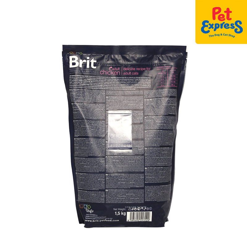Brit Premium by Nature Adult Chicken Dry Cat Food 1.5kg