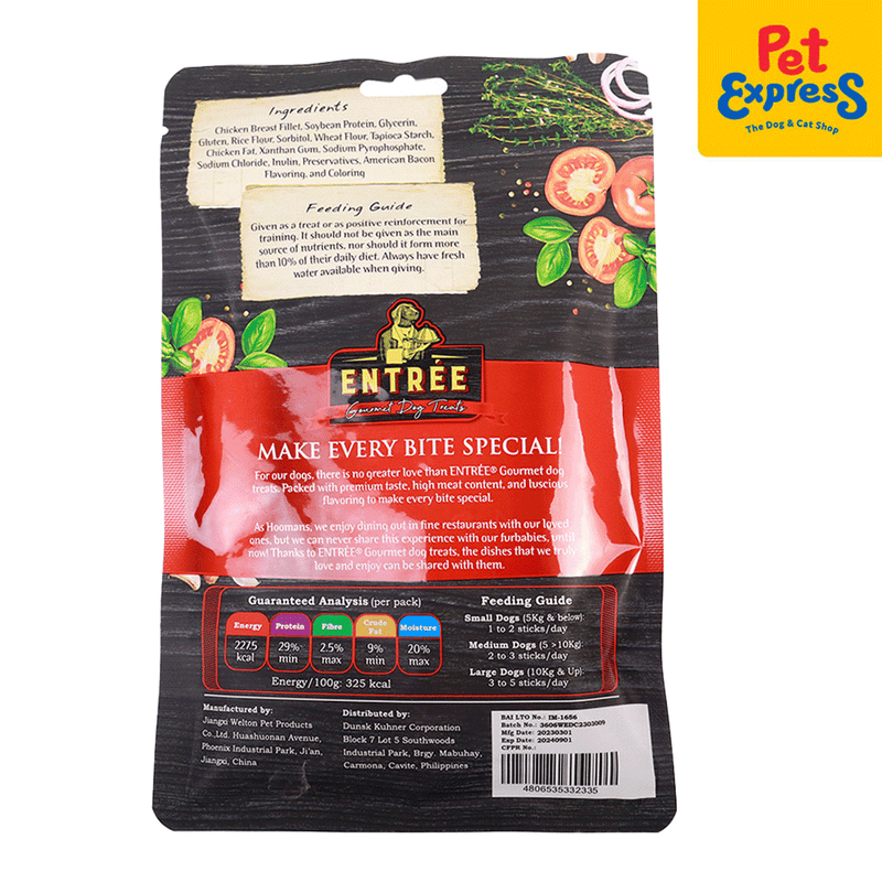 Entrée Gourmet American Bacon Dog Treats 70g