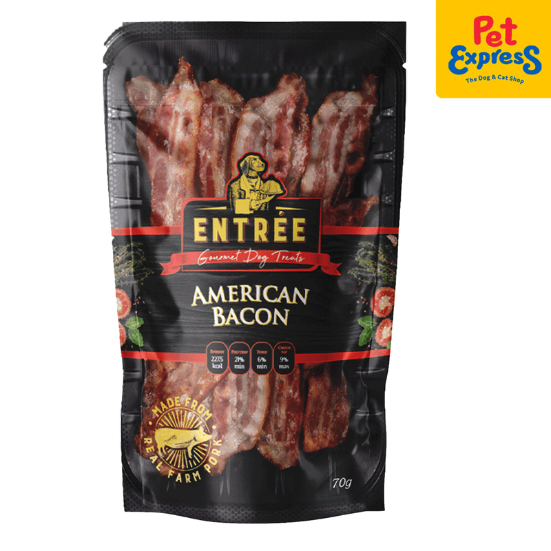 Entrée Gourmet American Bacon Dog Treats 70g