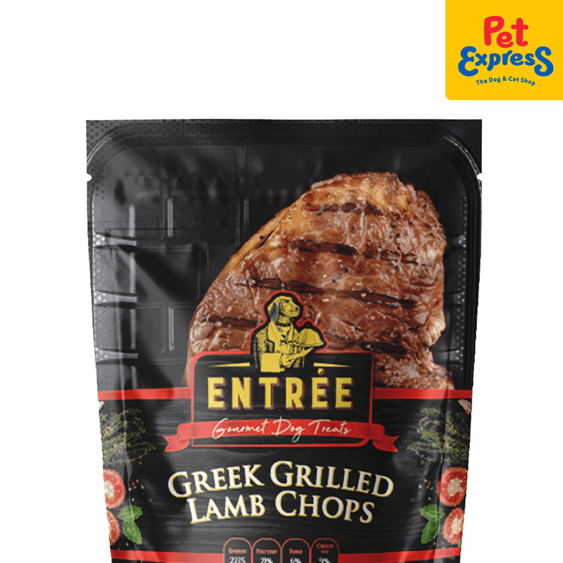 Entrée Gourmet Greek Grilled Lamb Chops Dog Treats 70g