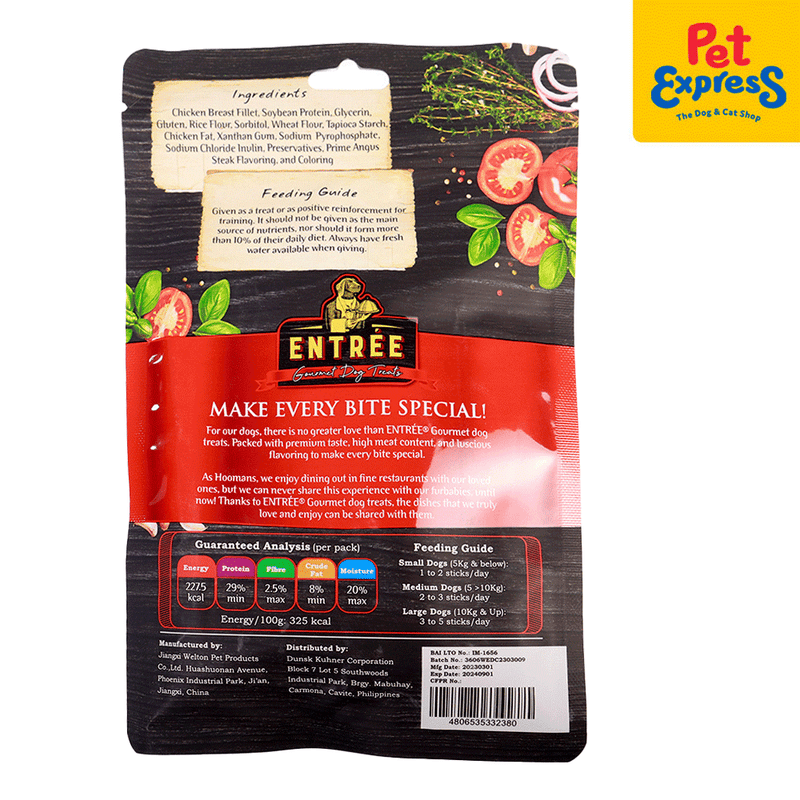 Entrée Gourmet Prime Angus Steak Dog Treats 70g