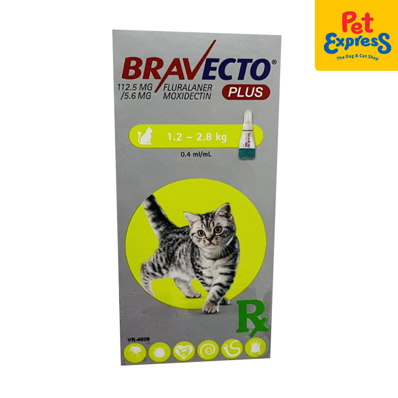 Bravecto Plus Spot On for Small Cats 1.2 -2.8kg