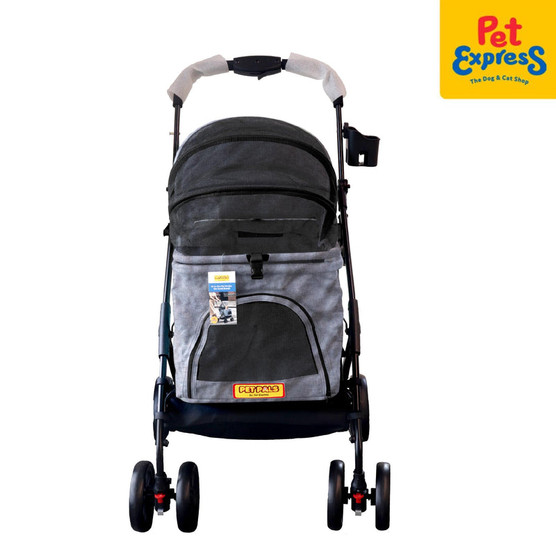 Pet Pals All-in-One for Small Breed Pet Stroller 44x25.5x60cm Gray