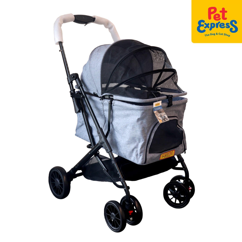 Pet Pals All-in-One for Small Breed Pet Stroller 44x25.5x60cm Gray