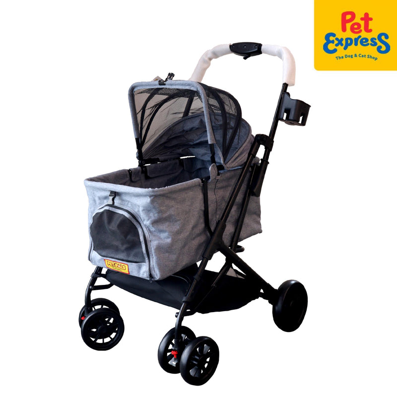 Pet Pals All-in-One for Small Breed Pet Stroller 44x25.5x60cm Gray
