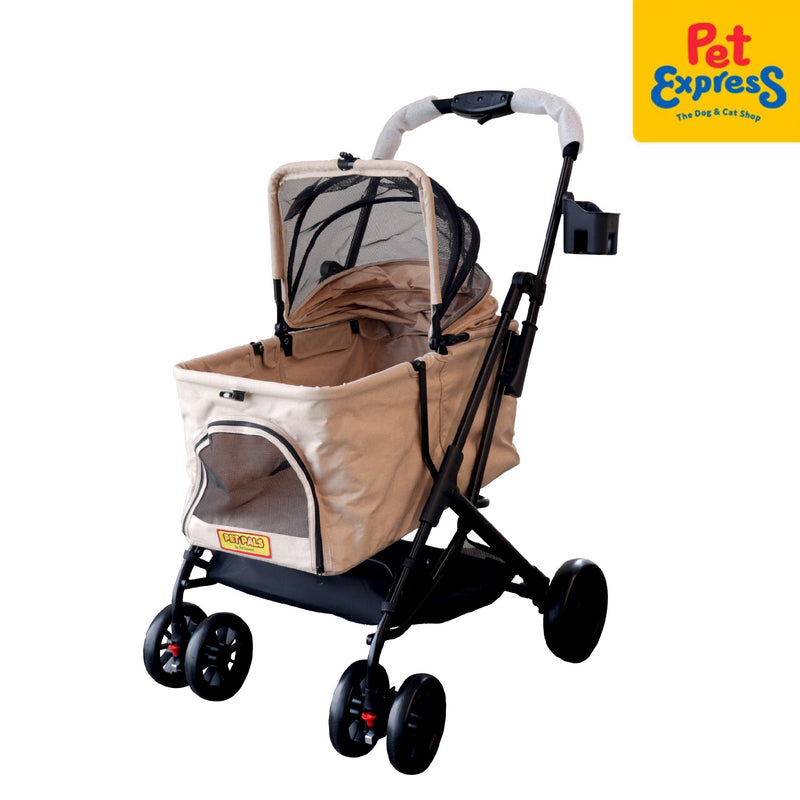 Pet Pals All-in-One for Small Breed Pet Stroller 44x25.5x60cm Khaki