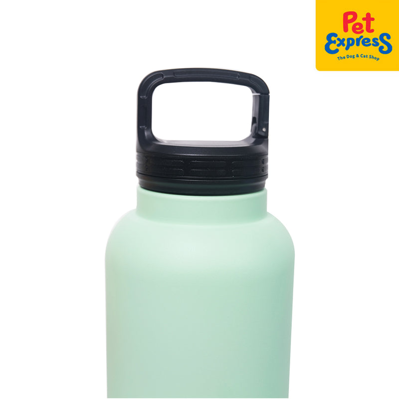 Porta Water Bottle with Detachable Pet Bowls Pet Feeder Seafoam 32oz