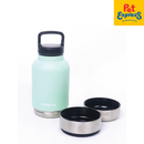 Porta Water Bottle with Detachable Pet Bowls Pet Feeder Seafoam 32oz