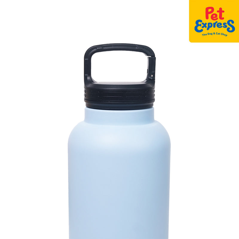 Porta Water Bottle with Detachable Pet Bowls Pet Feeder Ice Blue 32oz