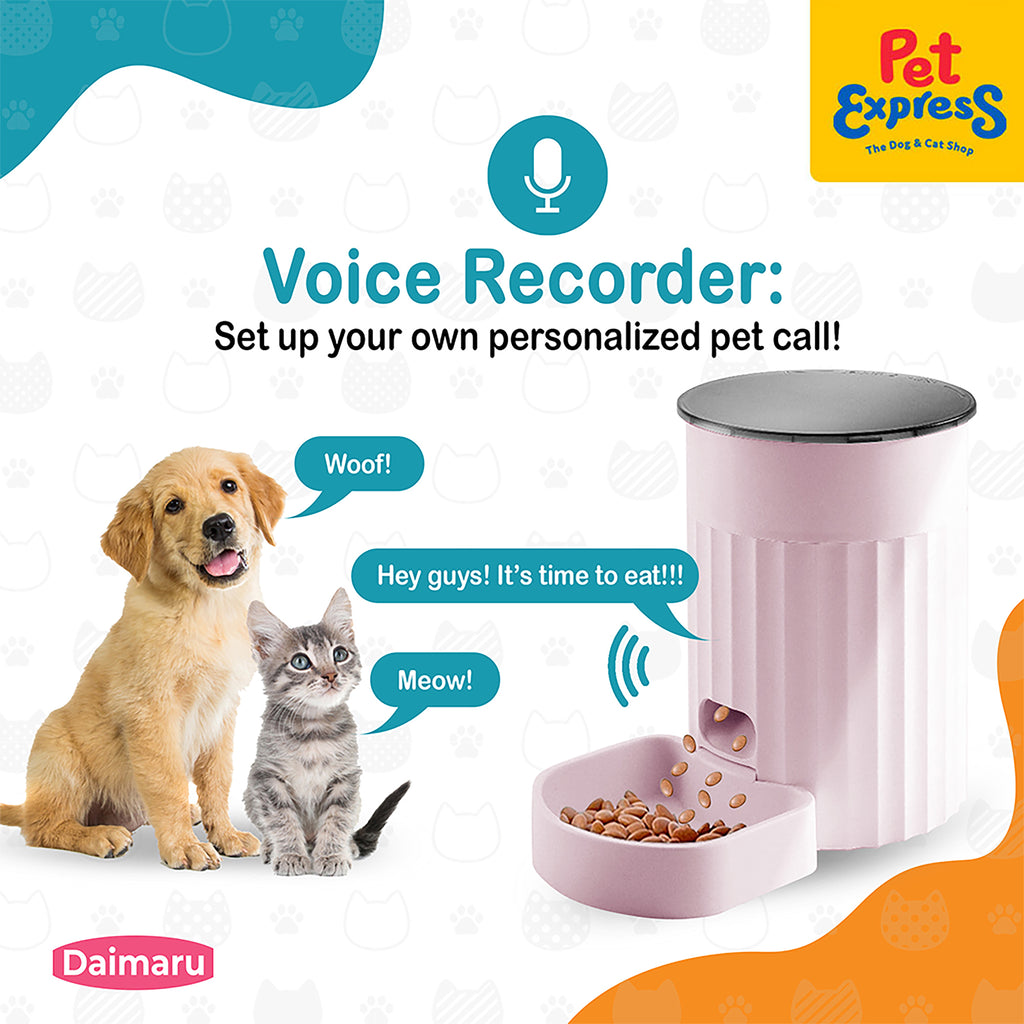 Daimaru Automatic Pet Feeder Pink Pet Express
