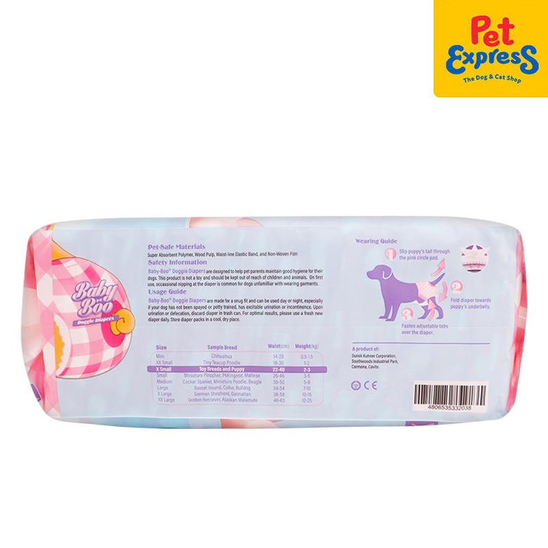 Baby Boo Female Diaper 18s Extra Small – Pet Express