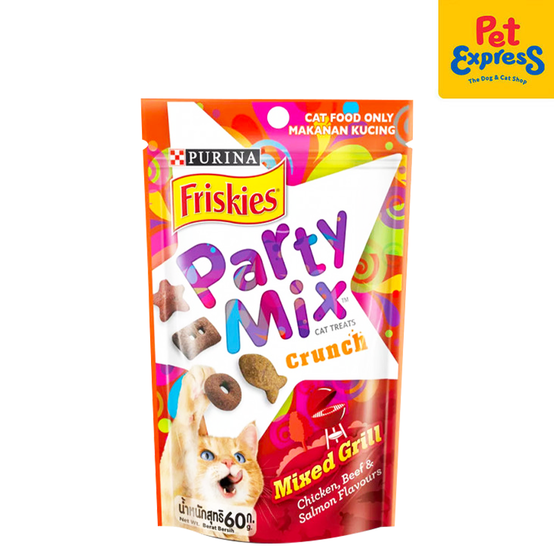 Purina Friskies Mixed Grill Party Mix Crunch Cat Treats 60g
