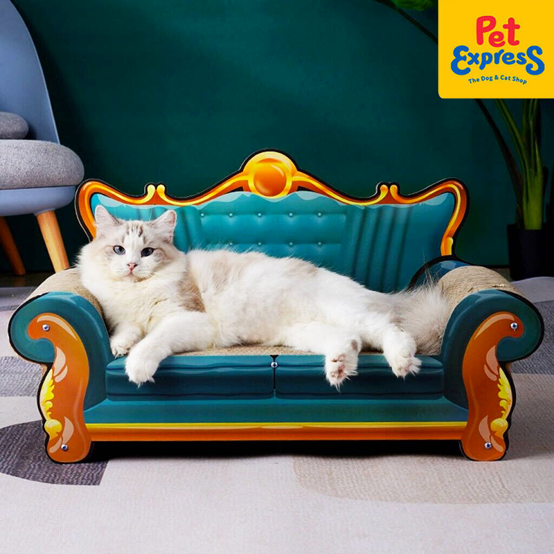 Approved Royal Cat Scratch Sofa Bed Crown Blue | Pet Express