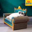 Approved Royal Cat Scratch Sofa Bed Crown Blue