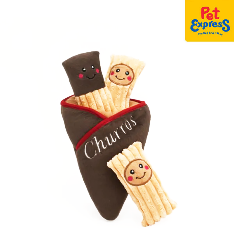 Zippy Paws Burrow Churro Plush Dog Toy
