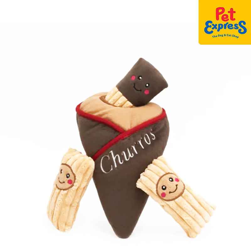 Zippy Paws Burrow Churro Plush Dog Toy