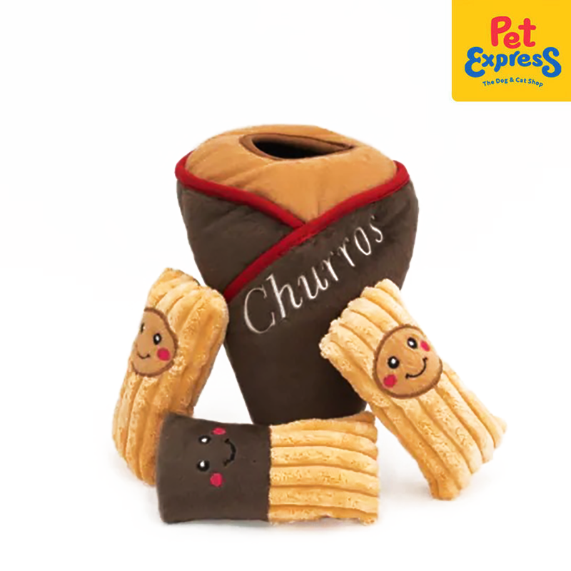Zippy Paws Burrow Churro Plush Dog Toy