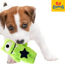 Approved Plush Green Monster with Star Dog Toy
