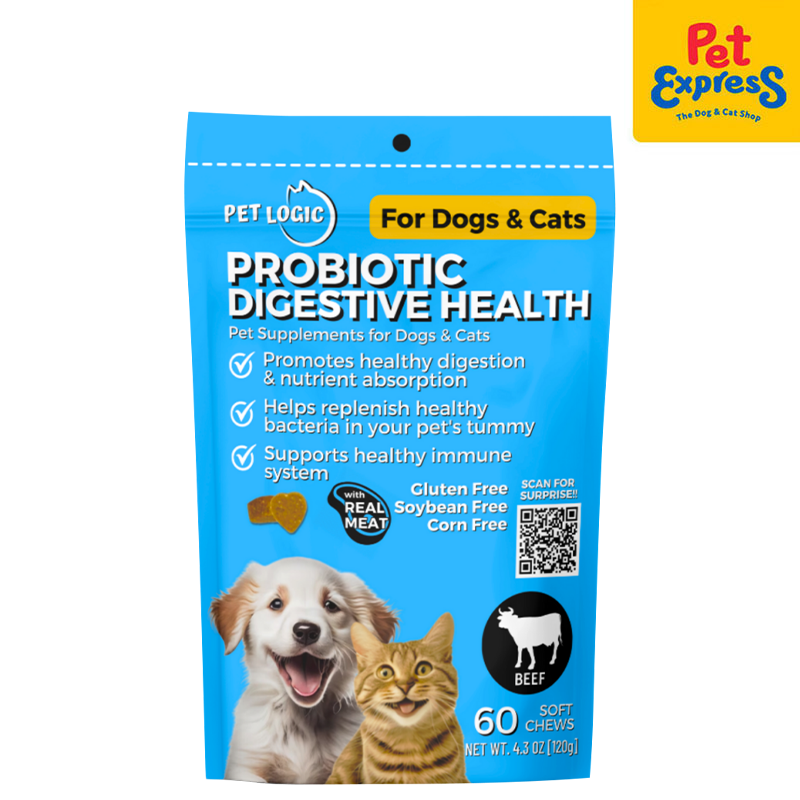 Pet Logic Probiotic Digestive Health Beef Pet Supplement 120g