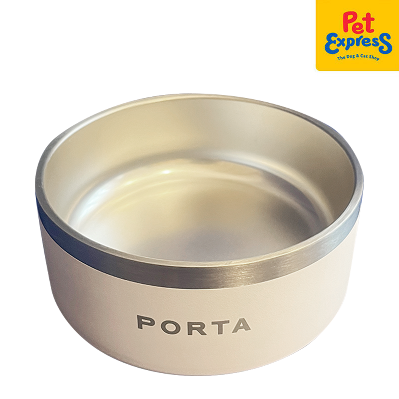 Porta Double Wall Stainless Steel Bowl 16oz pearl