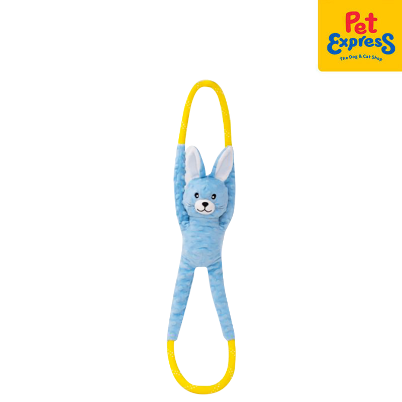 Zippy Paws Rope Tugz Bunny Dog Toy