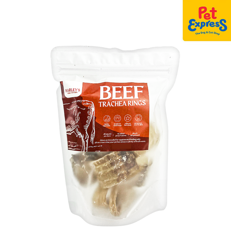 Harley's Dehydrated Beef Trachea Rings Dog Treats 60g