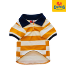 Pawsh Couture Toby Polo Stripes Dog Apparel Large Mustard